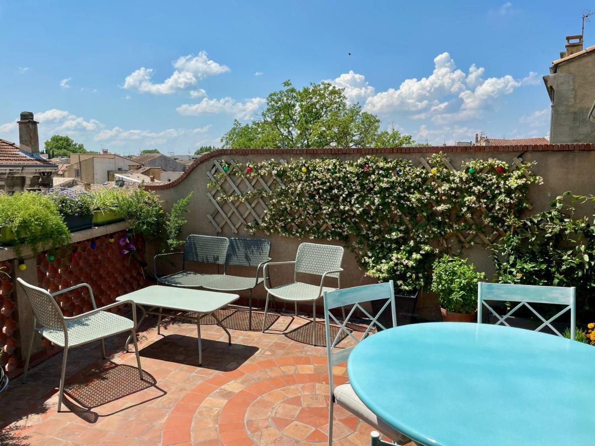 L'Atypique - T3 Grande Terrasse, Bbq Vue Et Cheminee Apartment อาวีญง ภายนอก รูปภาพ